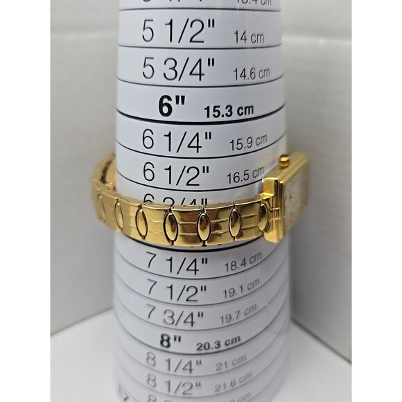 Titan Raga Womens Rectangle Gold Tone Dress Watch New Battery 30m Quartz India - Picture 8 of 13